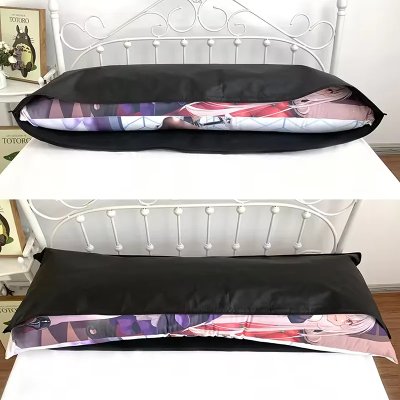 Dakimakura Storage Pillow Case Shelter Side Zipper Linen Fabric Home Anime Pillow Hiding Pillowcase