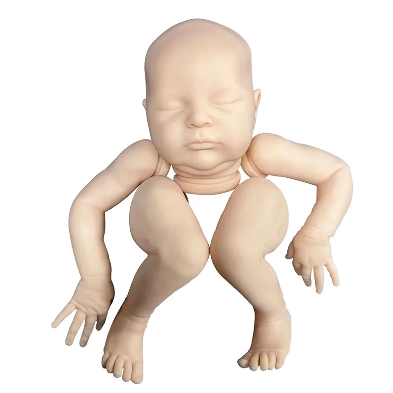 20 Inches DIY Reborn Kit Baby Laura Soft Vinyl Unfinished DIY Doll Parts with Cloth Body