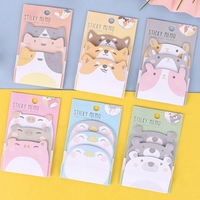 Kawaii Animals Party 3 Layers Sticky Notes Memo Pad To Do List Planner Sticker Notepad Cute Office Decoration Stationery Korean