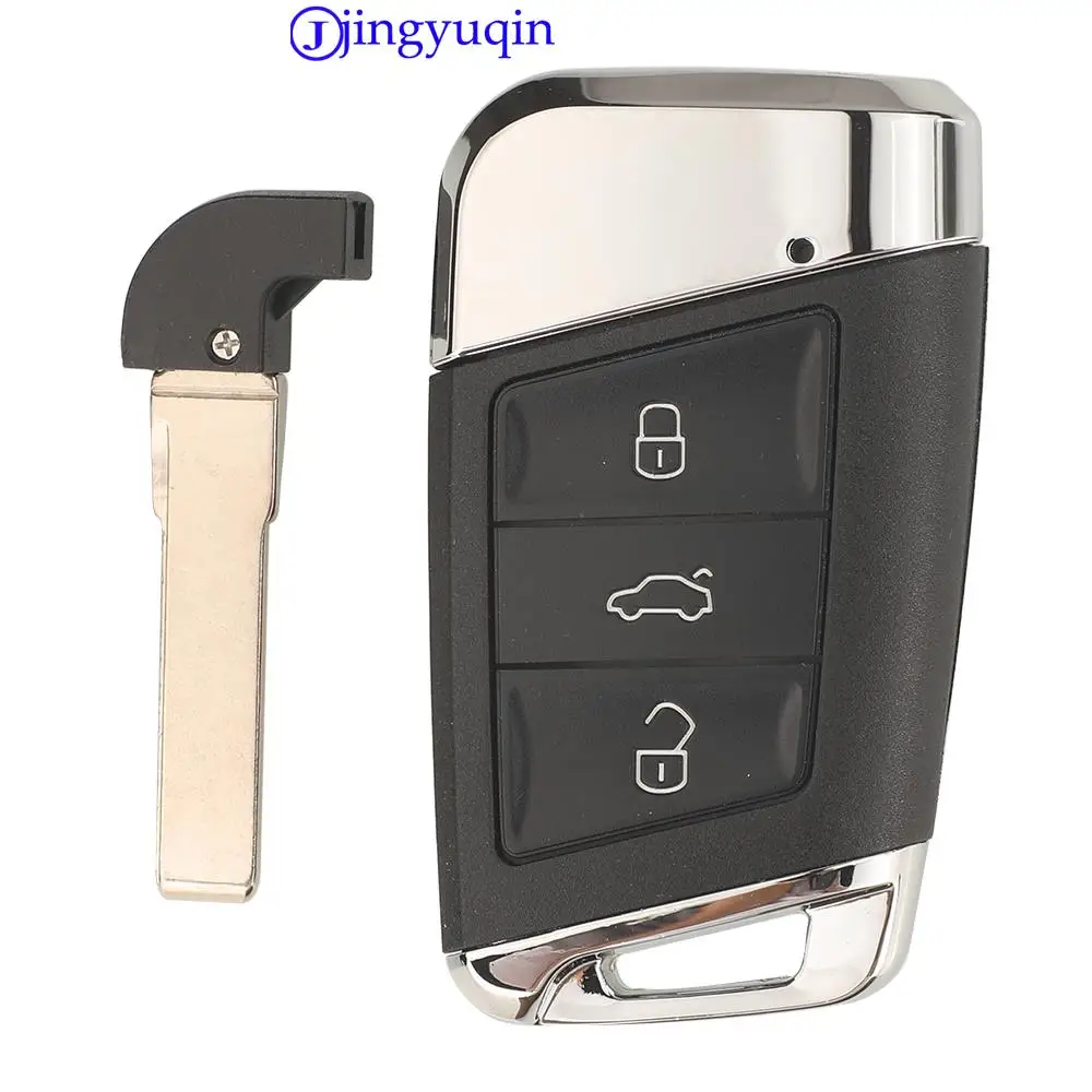 

Модифицированный чехол для ключа Jingyuqin для VW Volkswagen Passat Variant Magotan B8 Superb Skoda A7 2015-2020 MQB, чехол для брелока с функцией бесключевого доступа.