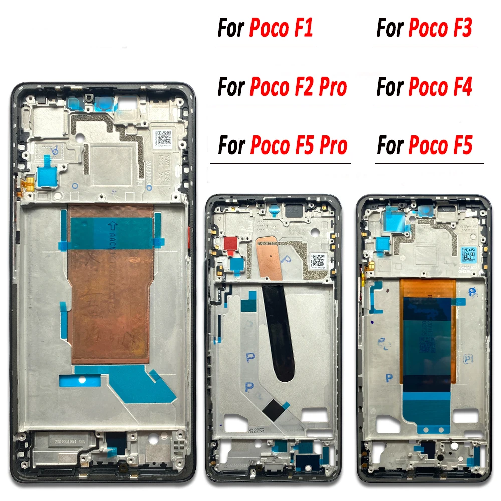 

NEW Middle Frame Housing For Xiaomi Poco F1 F2 Pro F3 F4 F5 Pro Front LCD Frame Holder Cover Middle Housing Cover Bezel Parts