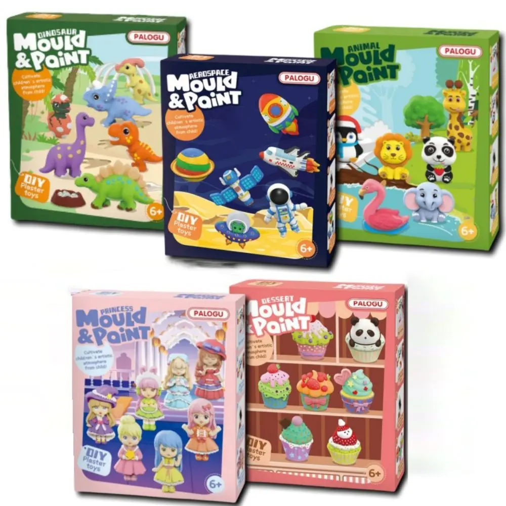 

High Quality Cartoon Painting Set with Pigment Random Graffiti Gypsum Doll DIY Toys Creative Activity