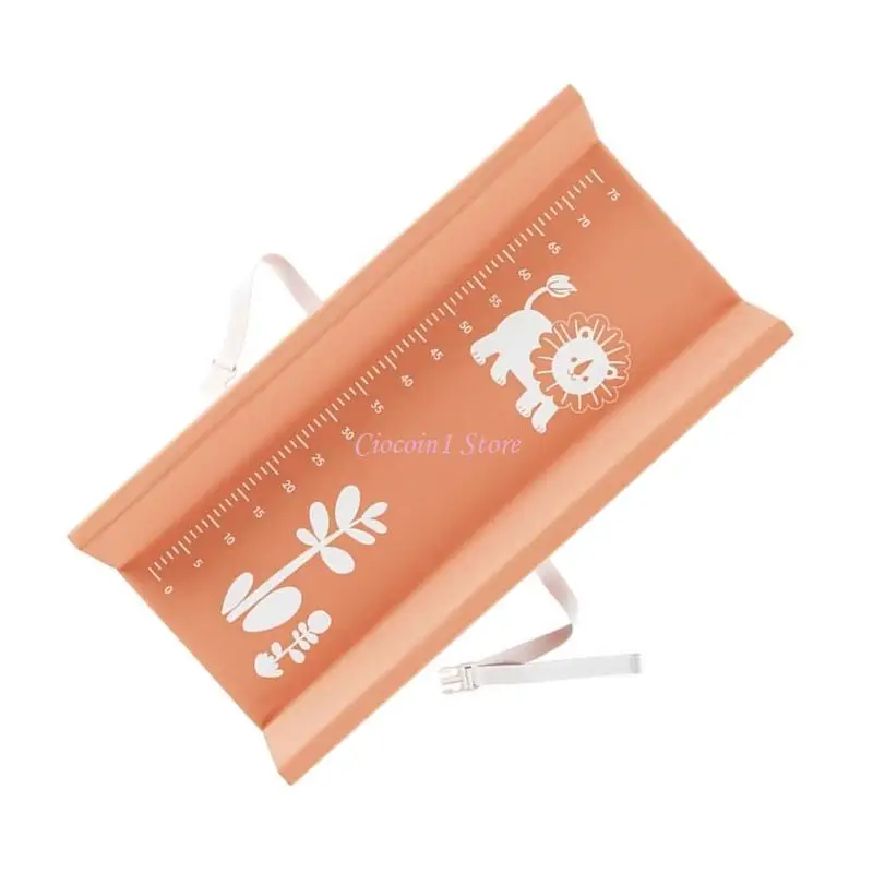 Y1UB PU Leder Baby Windel Windungsmatte mit Befestigungsgürtel wasserdicht für Massge