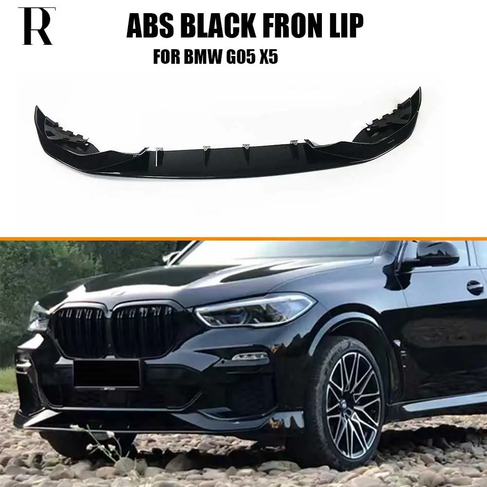 AC Style Glossy ABS Black Front Bumper Chin Lip for BMW G05 X5 Wtih M Sports Bumper 2019 UP