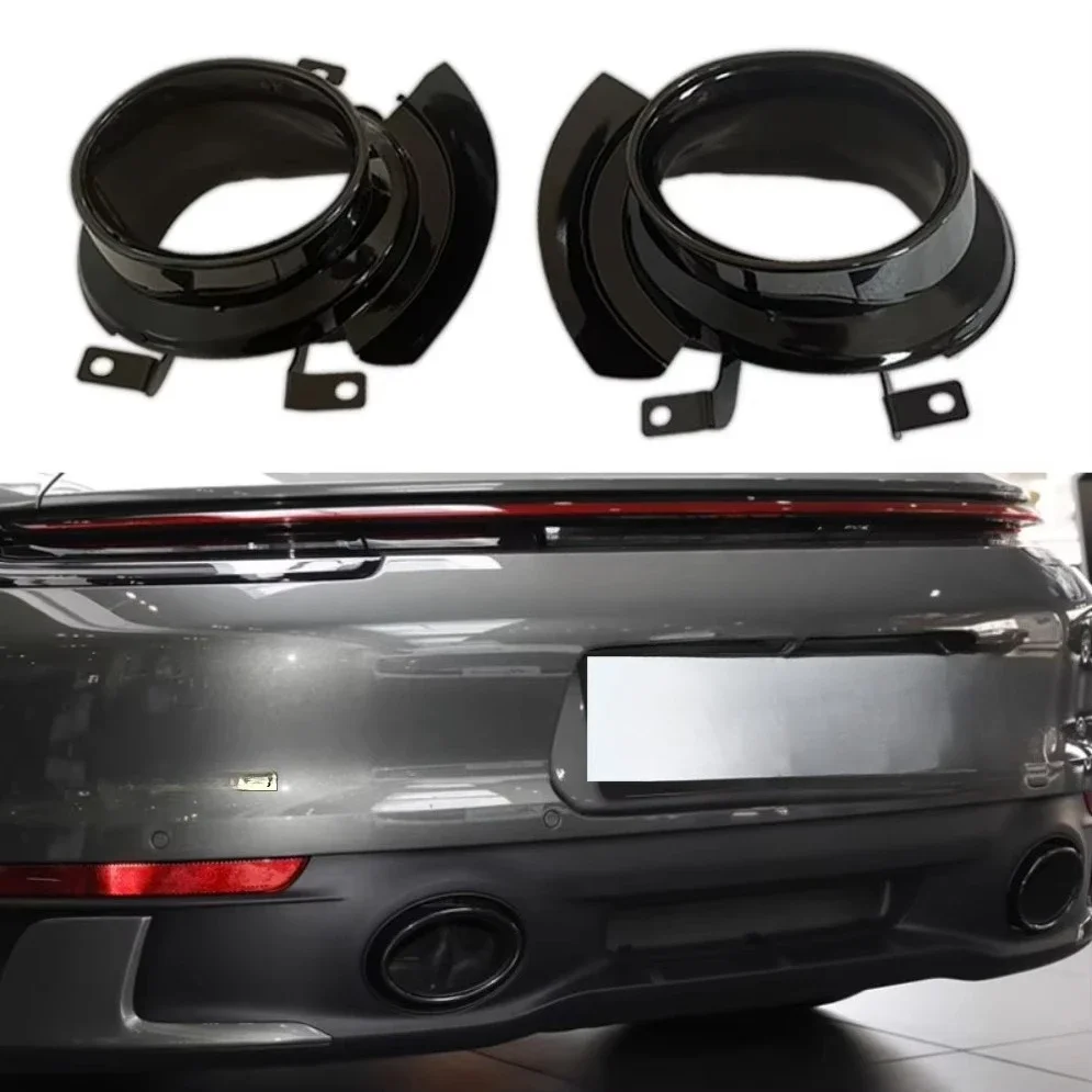 

FOR Suitable For Porsche 911tailpipe Carrera Modified Exhaust Pipe New 992 Black Upgrade And Modify The Tailpipe Body Kit