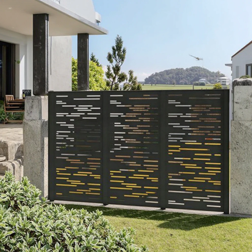 Laser-Cut Steel Screen Trellis for Outdoor Garden Privacy Fence Beautiful Decorative Backyard Fencing for Residential Villa