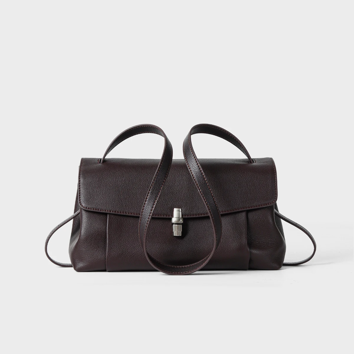 

Top-grain cowhide Boston bag & pillow bag, Korean niche tote bag, high-end shoulder & crossbody bag