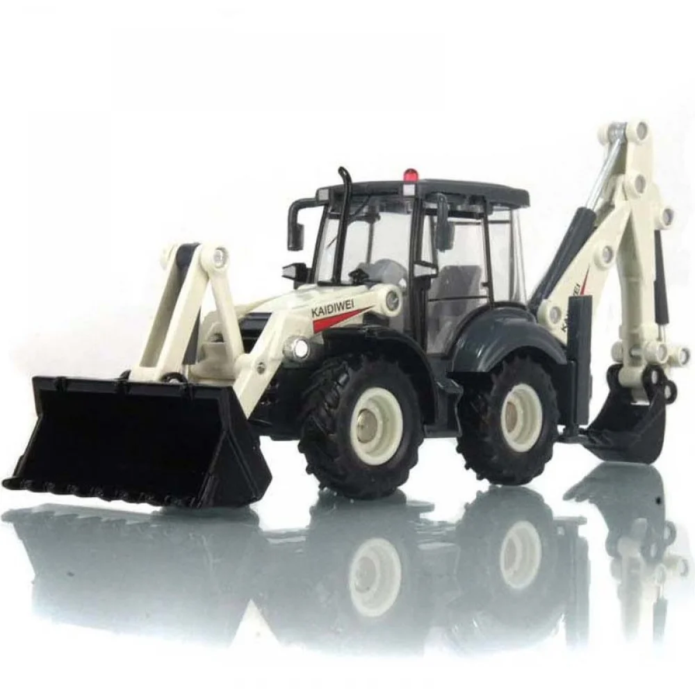 1/50 KDW Alloy Die-casting Excavator Truck Model Inertia 4Wheel Shovel Loader Two-Way Forklift Bulldozer Backhoe Loader Kids Toy