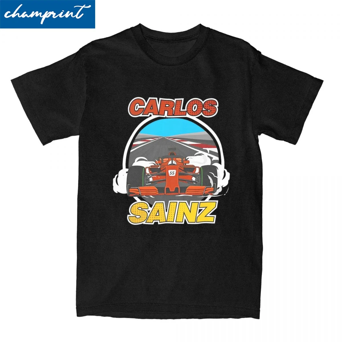 Carlos Sainz T-Shirt Unisex Cotton Clothing Funny Vrouwen Grappige Y 2K Zomer O-neck Short Sleeve