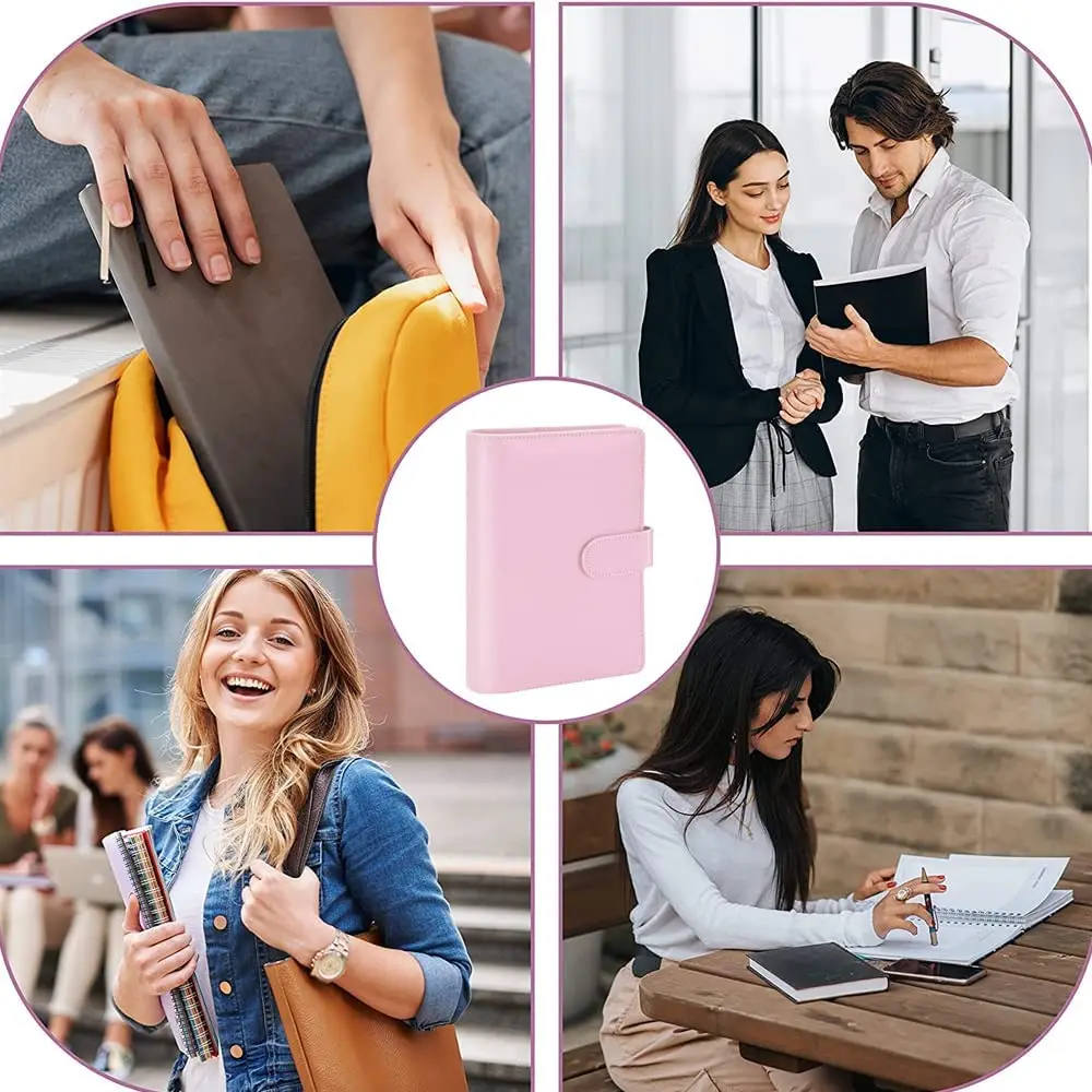 Neue Material A6 PU Leder Budget Binder Notebook Cash Umschläge System Set Binder Taschen Geld Budget Speichern Bill Veranstalter