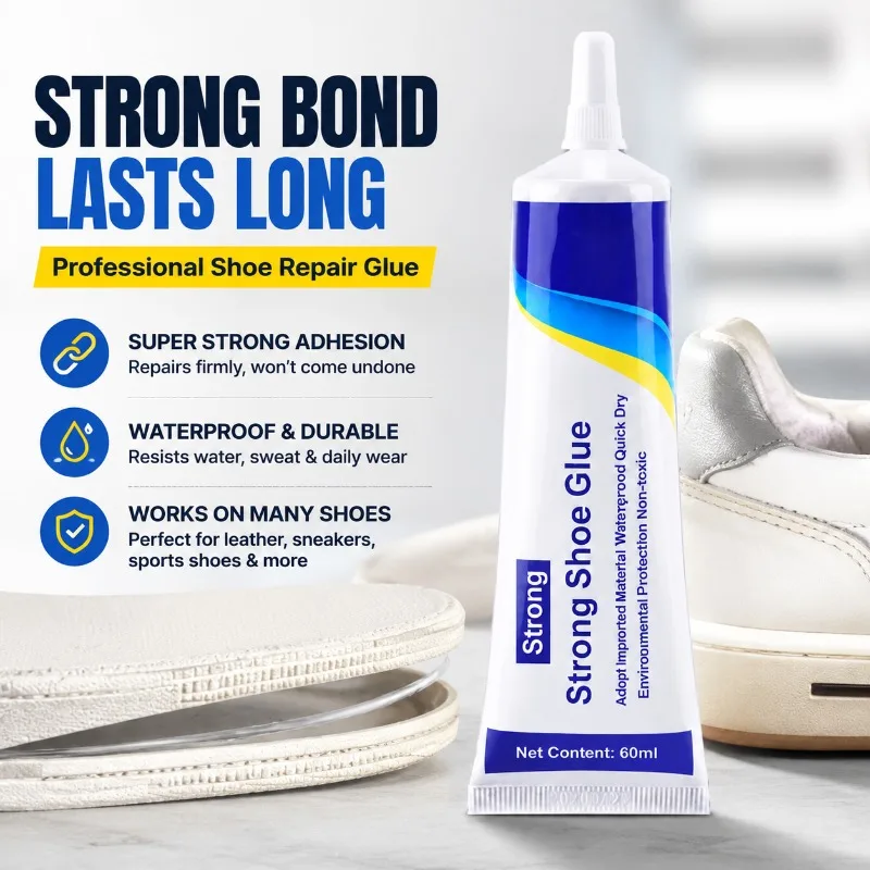 Flexible Waterproof Shoe Repair Glue Strong Wear-resistant Adhesive for Leather Sneakers Sports Trainers Professional Footwear