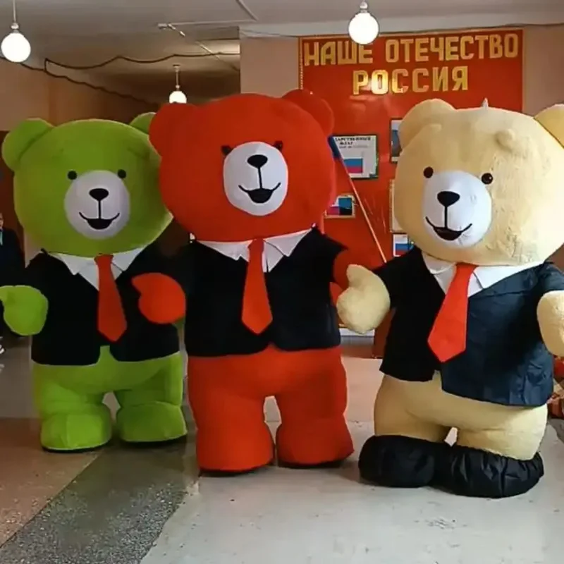 EE01 2/2.6/3m inflable gigante oso Polar Panda Teddy mascota disfraz peludo divertido carnaval mascota fiesta divertida Cosplay felpa DIo0!