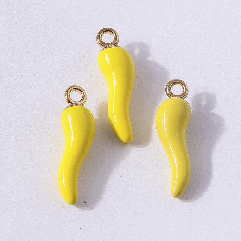 10 Stück 5x19mm süße Bonbonfarben Harz Lebensmittel Pfeffer Chili Charms Anhänger für Schmuckherstellung Tropfen Ohrringe Halsketten DIY Handwerk Geschenk – Detail 6