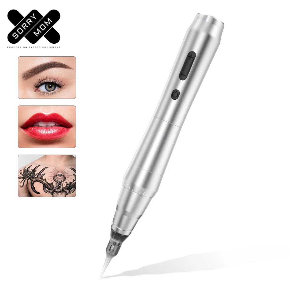 

SORRY MOM Wireless Tattoo Machine Professional Tattoo Pen Two Battery 3.5mm Stroke Permanent Makeup For Eyeliner And Lips Brows