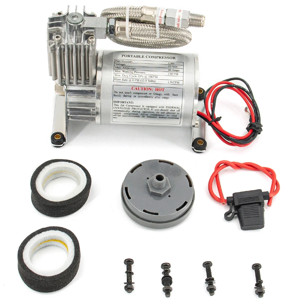 Universal DC 12V 150PSI Outlet 1/4 NPT Car Air Horn Pump Air Ride Suspension Compressor/Pump