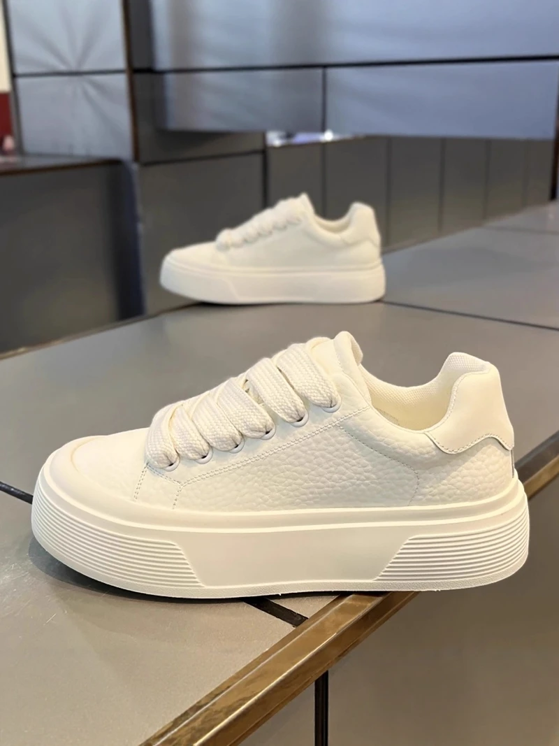 Putian Men's Shoes 2026 New Autumn Teenager Thick Bottom Heightening Anti-slip Wear-resistant Small Audience Design Board Shoes