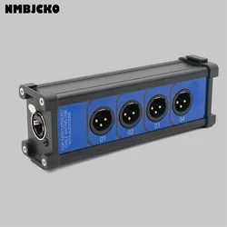 New 4 Channel XLR male Adapter to Single Ethercon Cable -Compact Cat6 Multi Network Snake Receiver- For electronic equipment