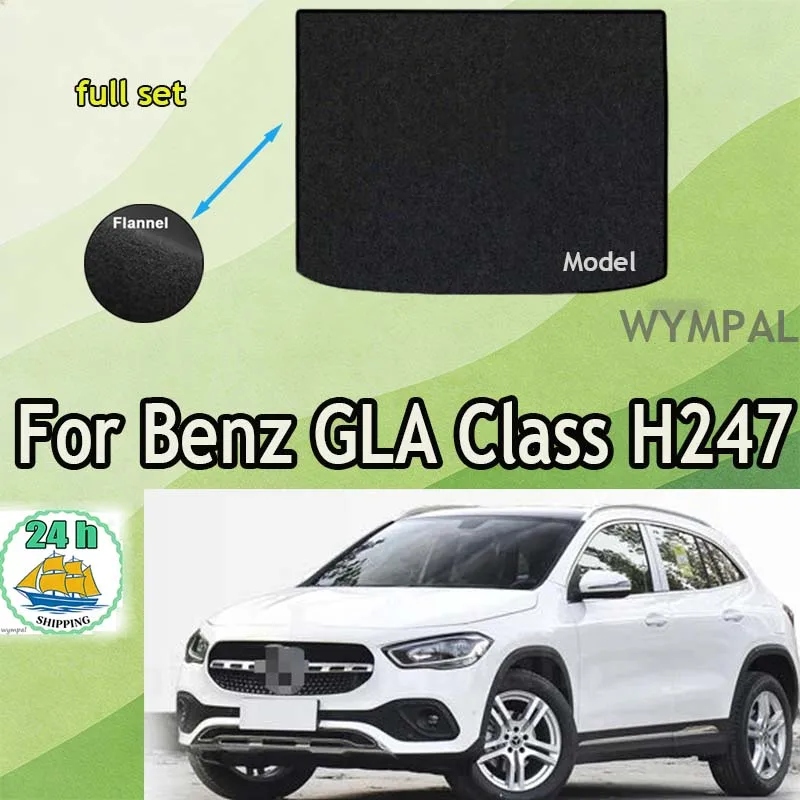 

TREADFIT Car Trunk Mat For Benz GLA Class H247 2020-2024 Cargo Liner Tray Trunk Pads Accessories black