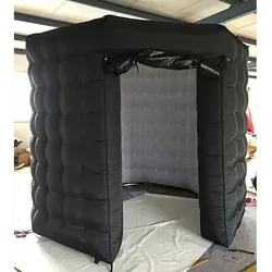 Octagon Inflatable Photo Booth Backdrop (8.2ft Diameter) 360 Photo Booth Enclosure with Inner Air Blower
