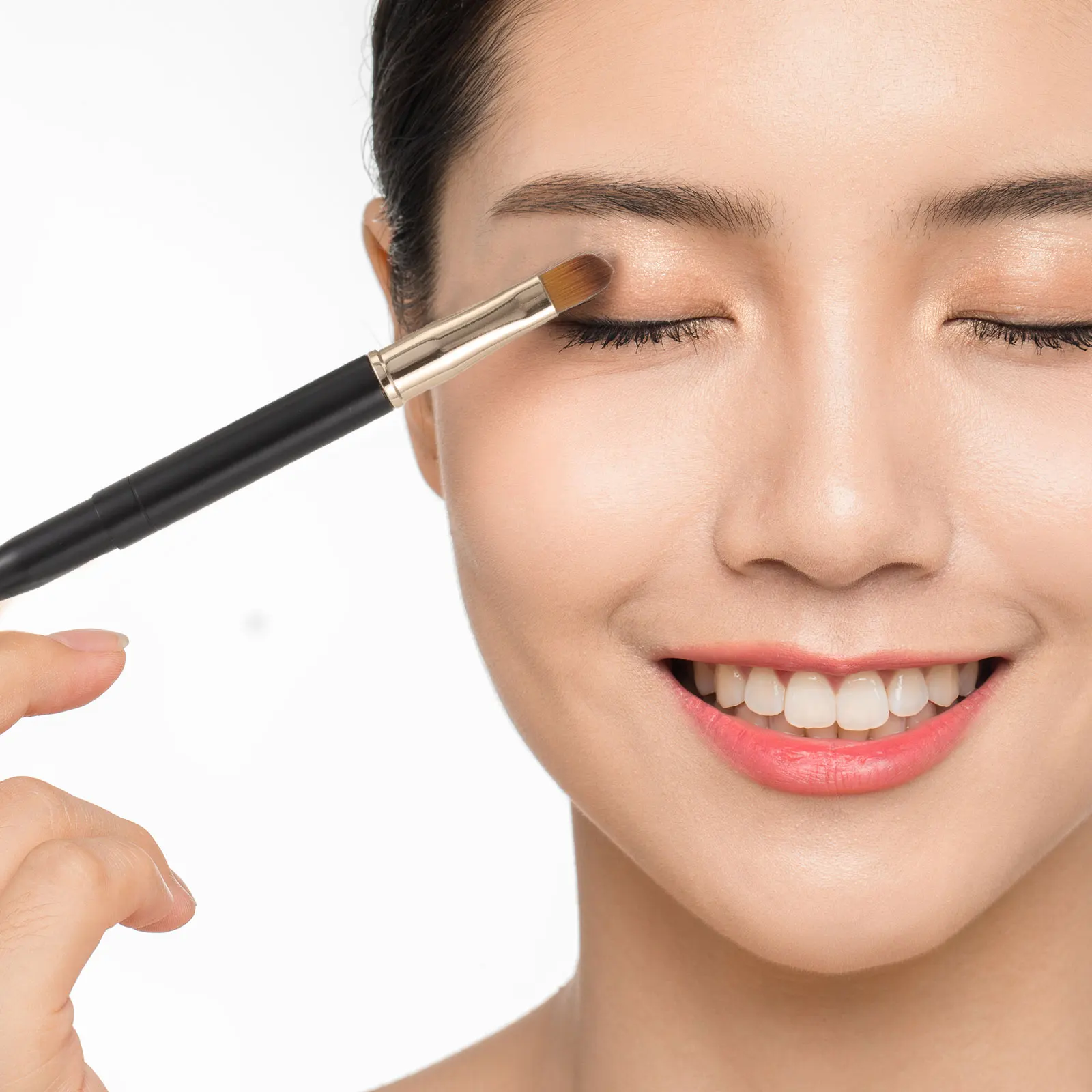 

Dual-End Lip Brush For Lipstick Lip Gloss Applicator Small Concealer Tool Makeup Brush Eyeliner Cream Wand Portable