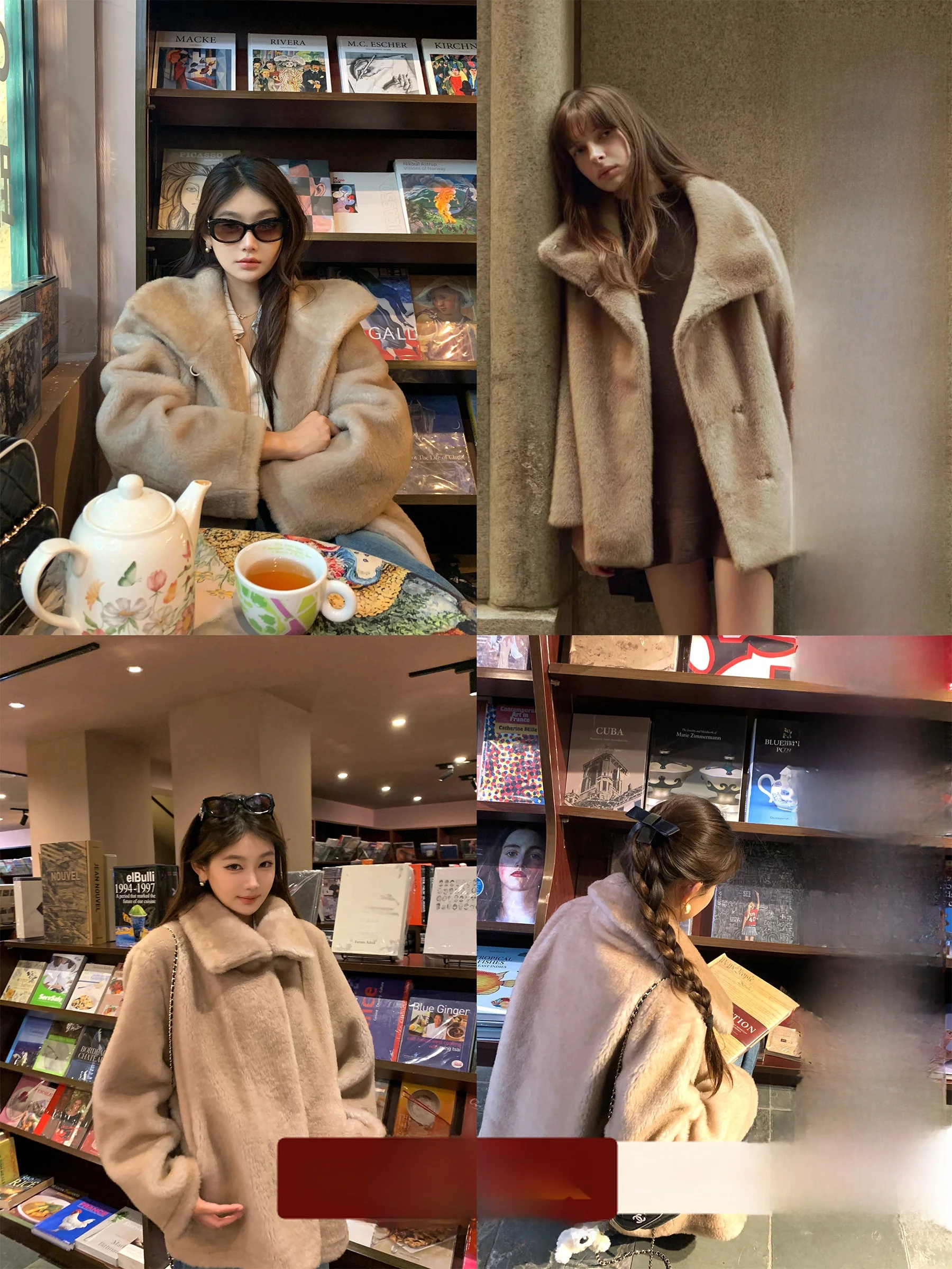 

Dearhua Chic Korean Sle Women's Full Wool eepskin Fur Coat Cus Dyeing New Model Long Sve Mid-Length Winter Jaet