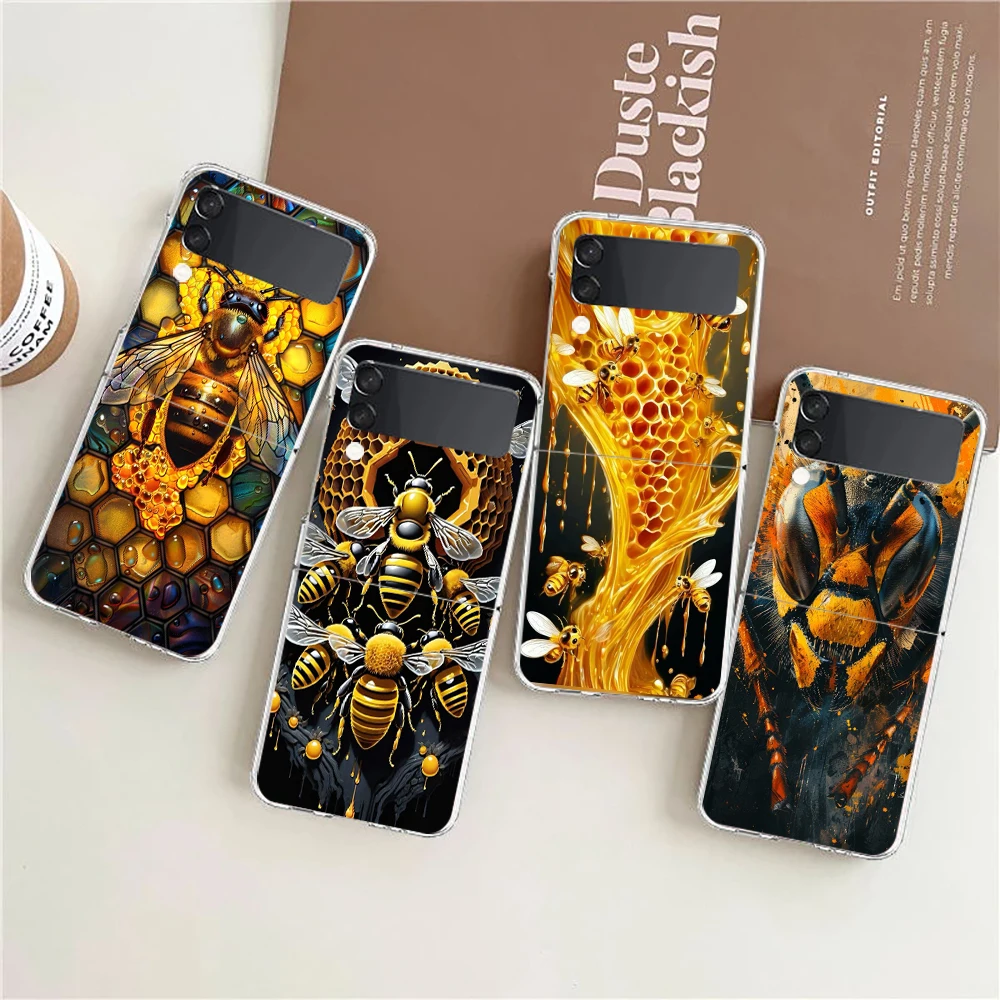 Bugs bees scientific decomposition Phone Cover For Samsung Galaxy Z Flip 6 5 4 Case Transparent For Samsung Z Flip 3 Hard PC Bag