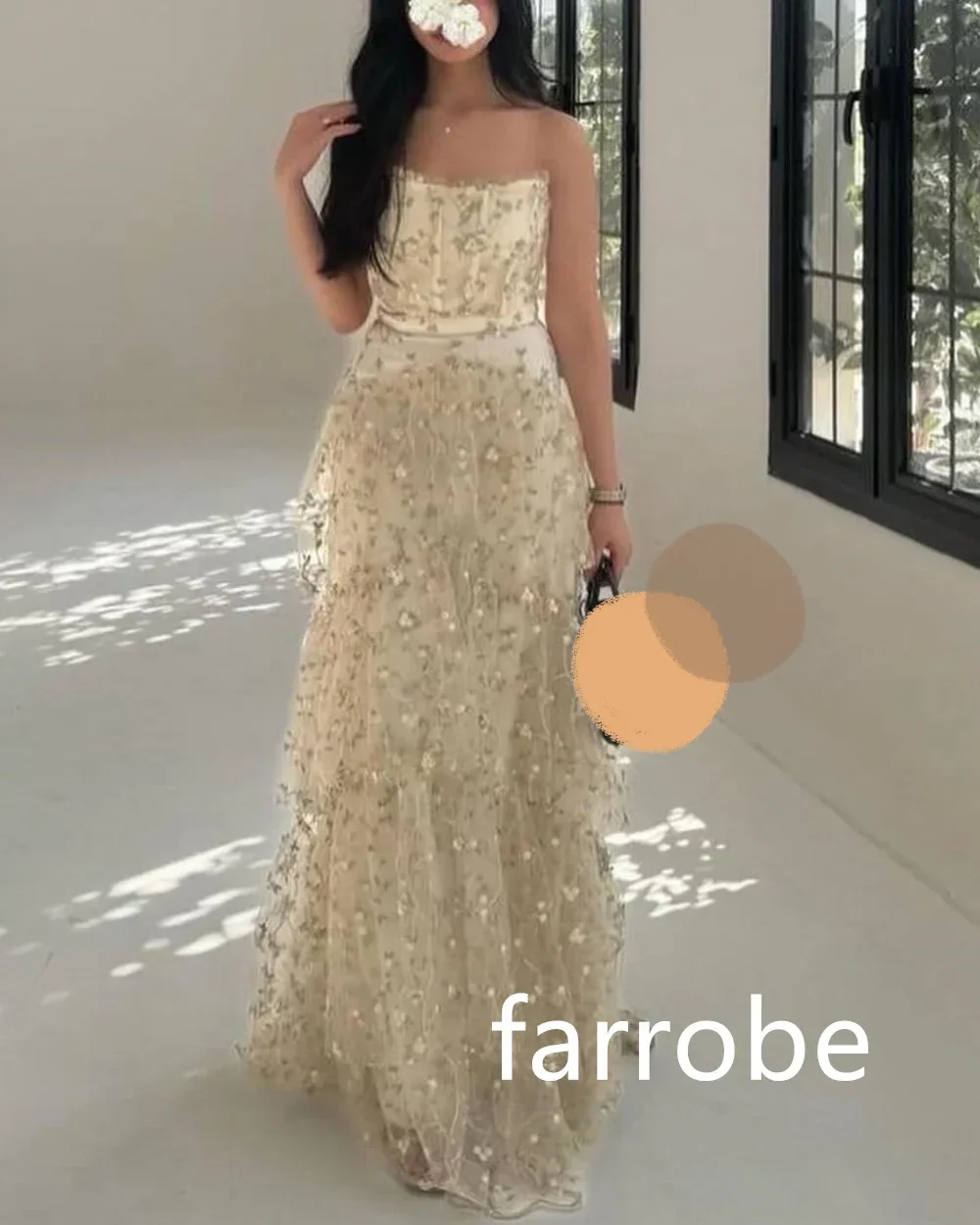 Customized Tulle Applique Tiered Draped Formal Evening A-line Strapless Bespoke Occasion Gown Midi Dresses