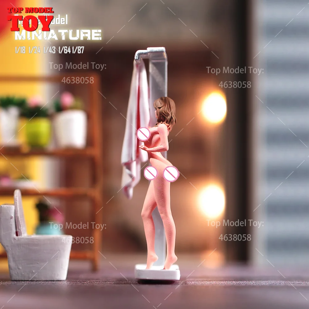 Bemalte Miniaturen 1/18 1/24 1/64 1/43 1/87 Badewelle Schönheit Mädchen weibliche Szene Figur Puppe unbemalt Modell für Auto Fahrzeuge