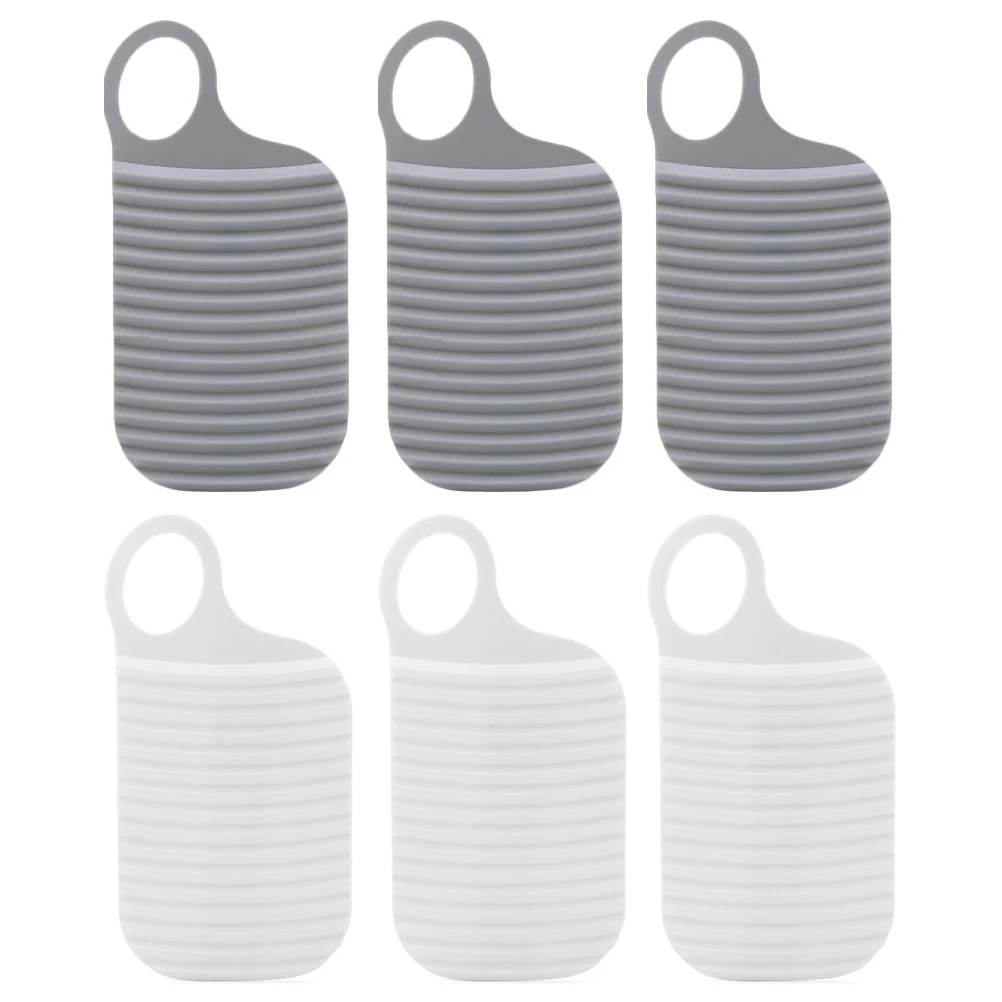 

6 Pcs Mini Washboard Portable H Laundry Compact Size Stripe Texture Cleaning Effect Travel Convenience Small Double Side