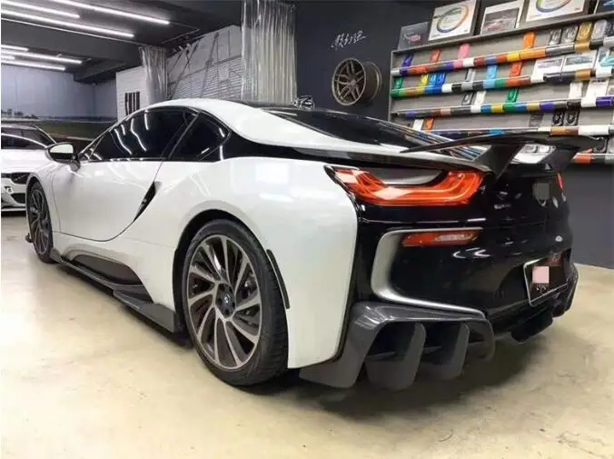 Body Kits For BMW i8 2014 2015 2016 2017 2018 2019 2020 2021 FRP/Real Forged Carbon Fiber Side Skirts Aprons Extension Lip