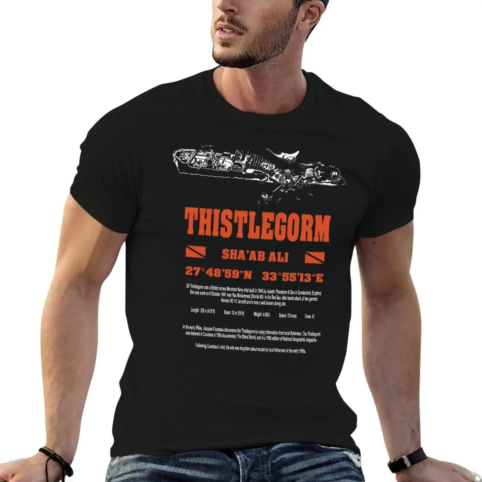 Egypt Red Sea Thistlegorm diving gift T-Shirt man t shirt cotton high quality man t shirt cotton T-Shirt