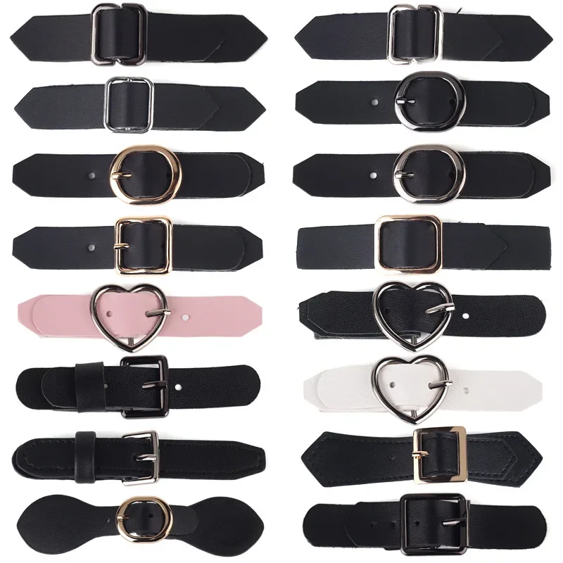 3ชิ้นหนัง PU แบบเย็บติดสลับปิดดัวล็อกเก็ตหัวเข็มขัดโลหะยึดตะขอหนังเสื้อแจ็คเก็ตงานฝีมือ DIY