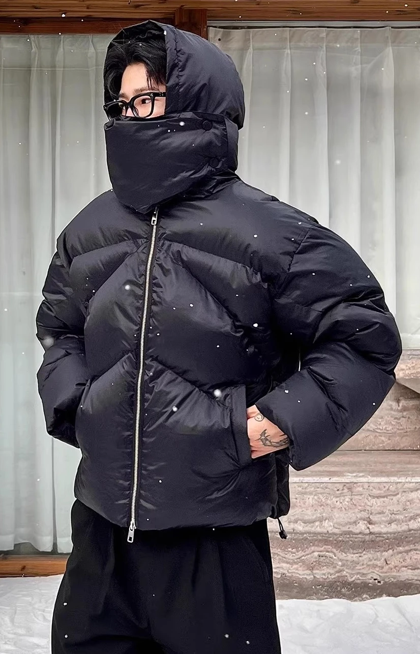 2025 Fashion Parkas Men Winter New Hooded Thickened Warm Flight Jackets Men Solid Color Long Sleeve Unique Loose Comfort Parkas