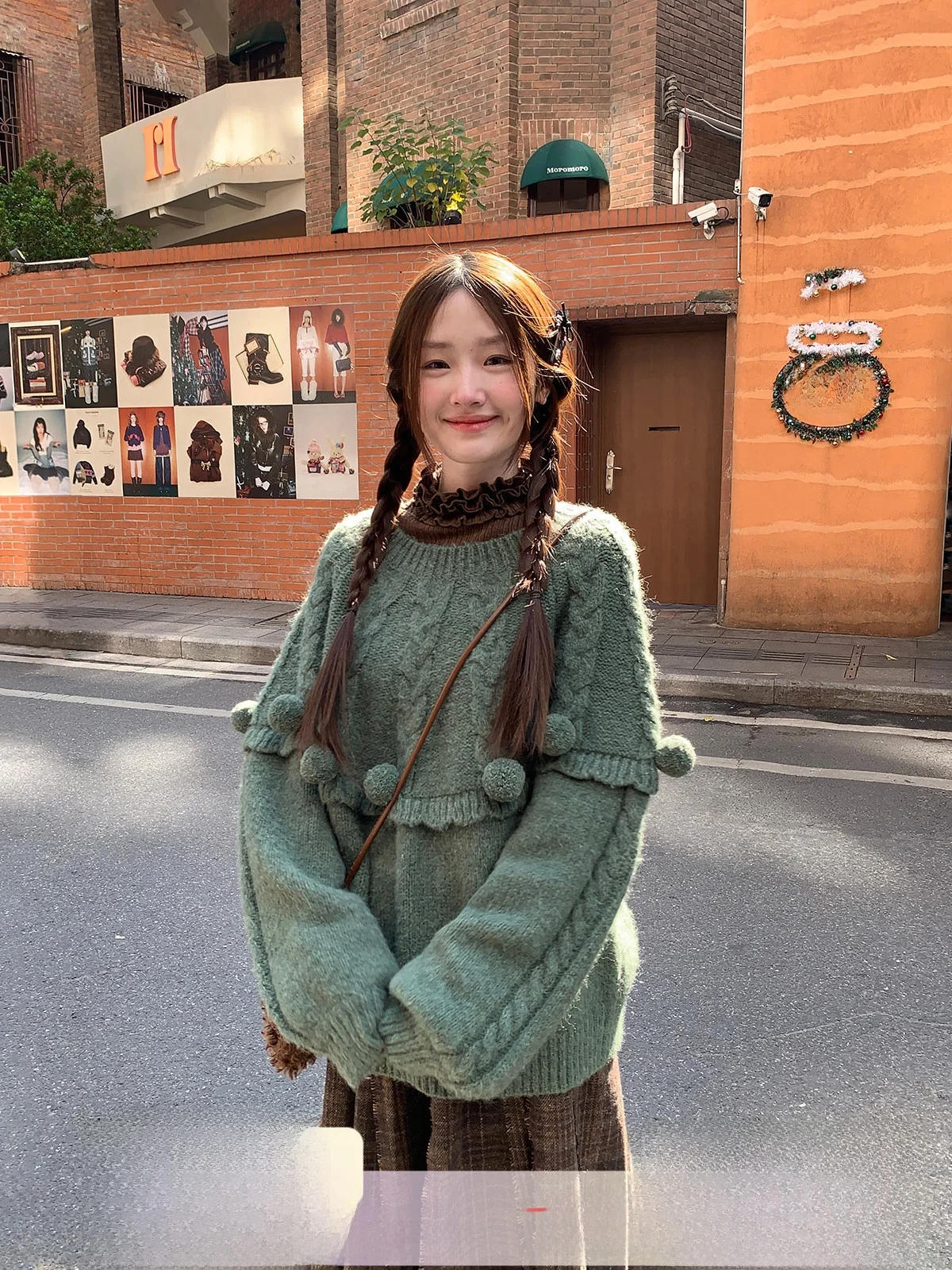 

Ladies Loose Fit een Winter Commute Versatile Faion Design Slouchy Top Cheese Day Forest System Lazy Sle