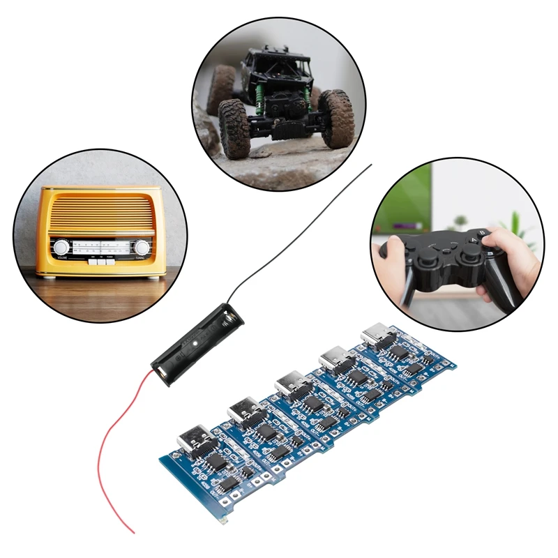 TP4056 modulo di ricarica tipo C scheda di ricarica della batteria al litio USB BMS 5V 1A protezione del modulo di carica Micro-USB agli ioni di litio