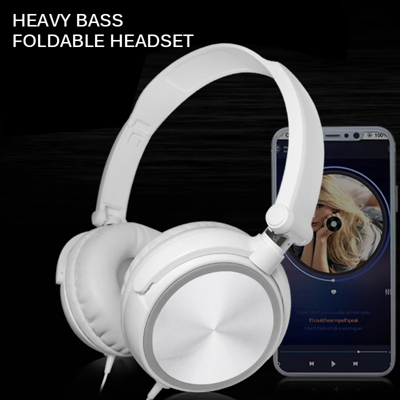 Z50 HD Sound Wired Headphones Over Ear Headset Bass HiFi Sound Music Stereo Earphones Flexible Adjustable Headset PC MP3 Phone