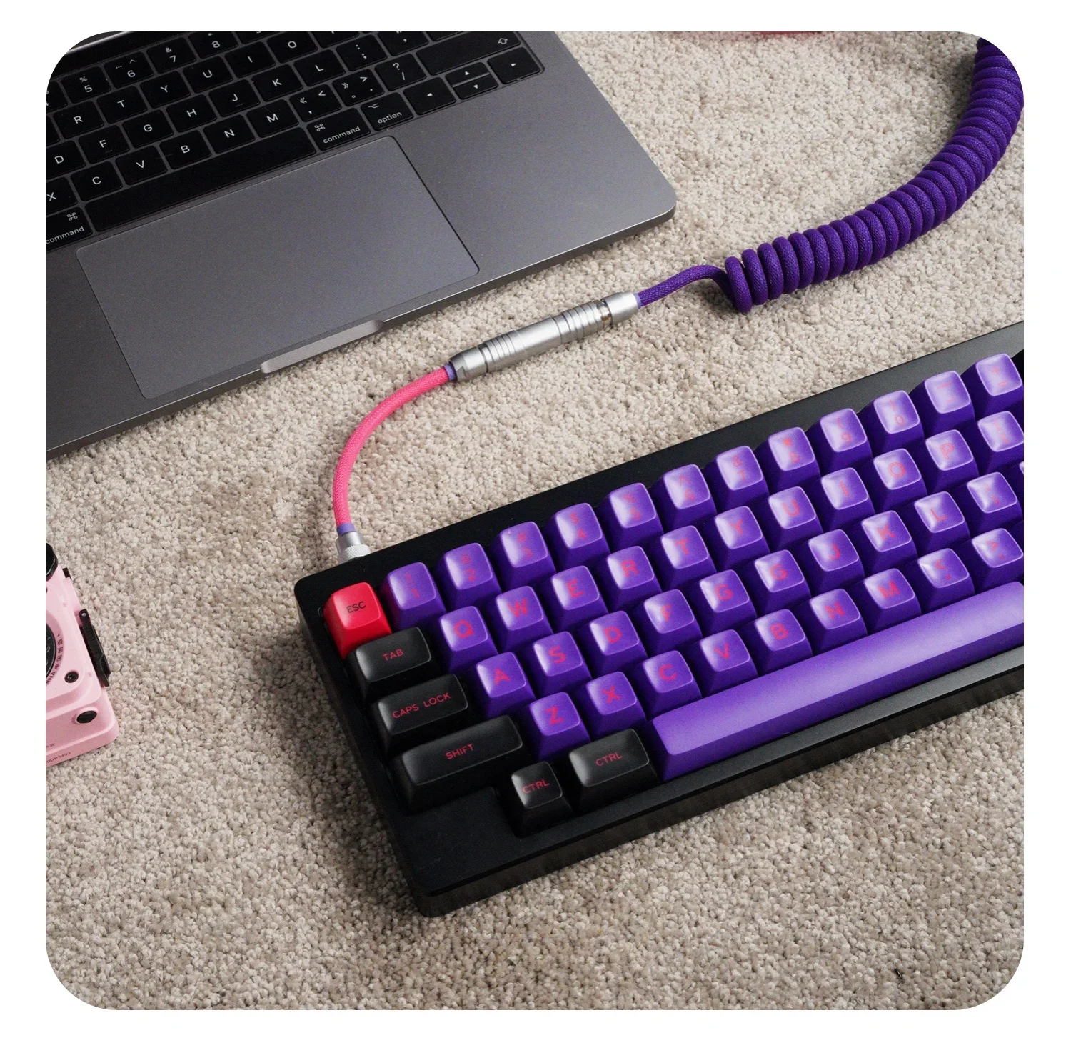 GeekCable Teclado Mecânico Personalizado Cabo de Dados Personalizado MelGeek Keycap linha mojo60