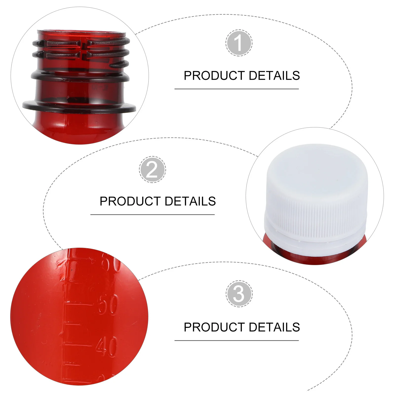 

20pcs Graduated Reagent Bottle Set Clear Plastic Leak Proof Laboratory Bottles For Precise Measurement Chemical Storage Liquid