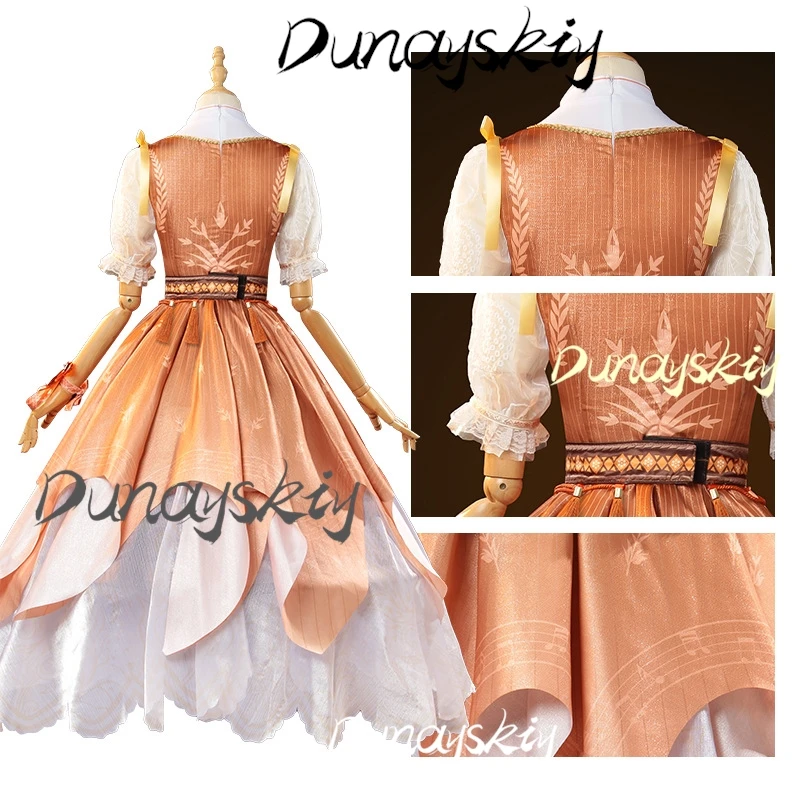 Game Infinity Nikki Cosplay Lolita Orange Dress Nikki Hometown Breeze Cosplay Costume Wig Girls Gown Party Prop Customized Item
