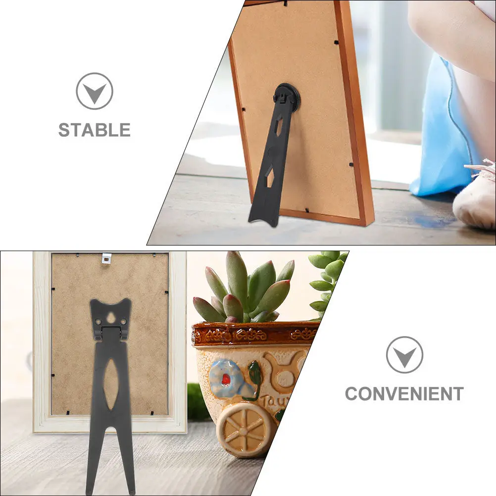 12Pcs Photo Frame Back Stand Plastic Picture Frame Easel Back Support Stable Support Bracket for Frames Photos Pictures