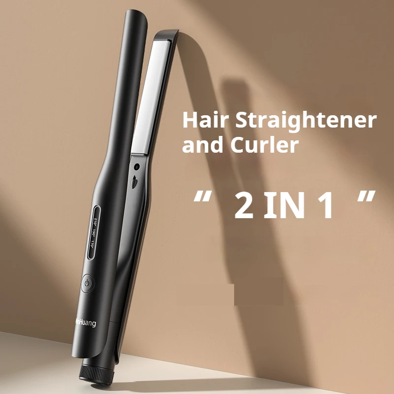 

Profession Hair Straightener and Curler Dual Use 25W PTC Fast Heating Safe Voltage for Men Women Hair Styling Tool with Negative
