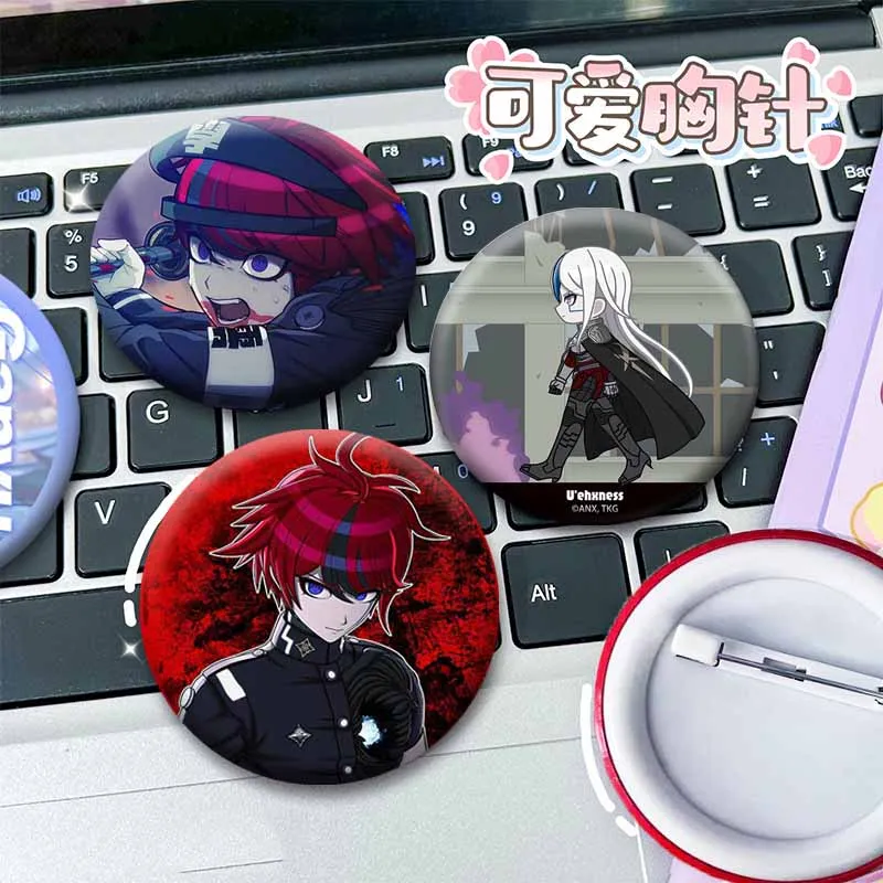 Anime Game The Hundred Line Badge Sumino Takumi Button Brooch Creative Funny Cartoon Role Enamel Pins Backpack Clothing Ornament