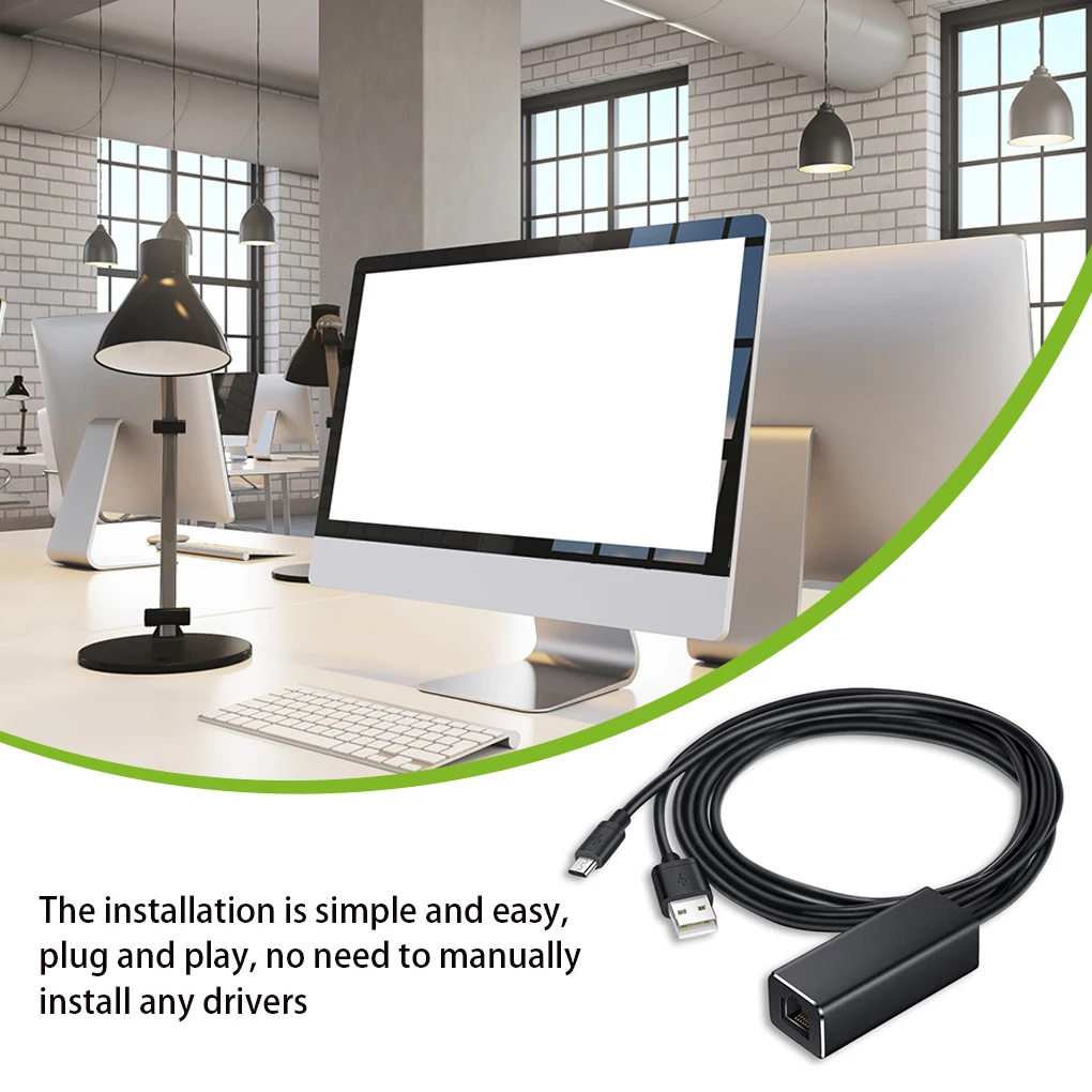 محول إيثرنت USB توصيل الملحقات ملحق التلفزيون مستقر عالي السرعة موصل الشبكة أداة المعدات