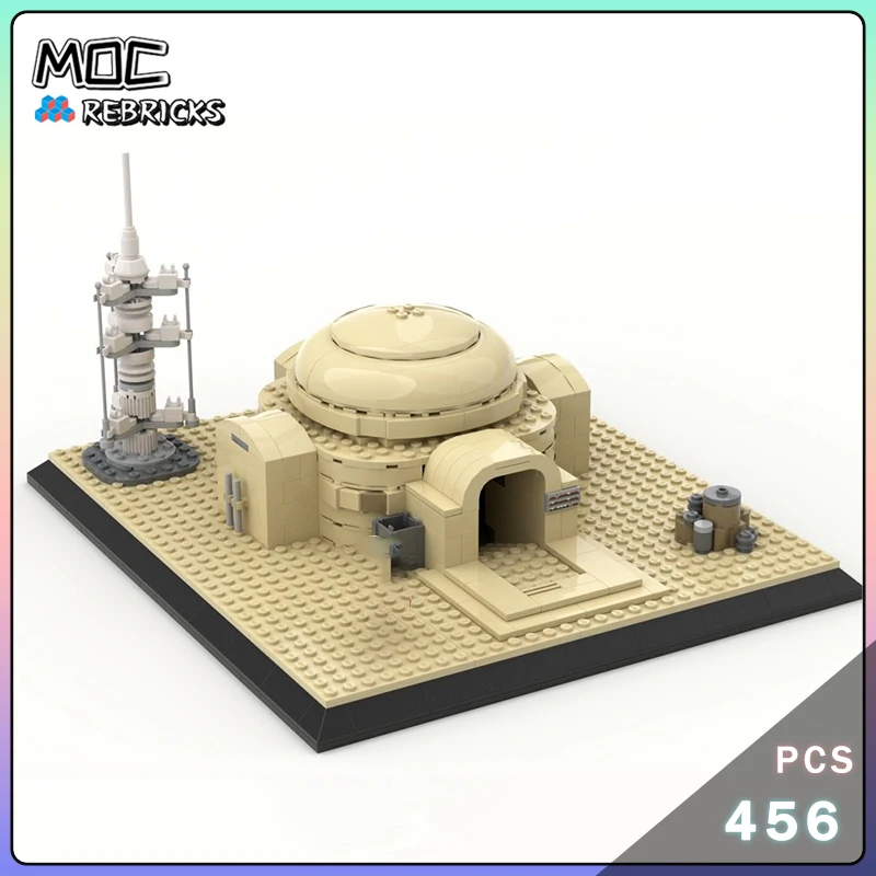 Bloc de construction MOC Tatooine, maison unique, TAT01, humidité, maison de Luke, Lars Homestead, modèle de vaporisateur, briques à monter soi-même, jouets, cadeau