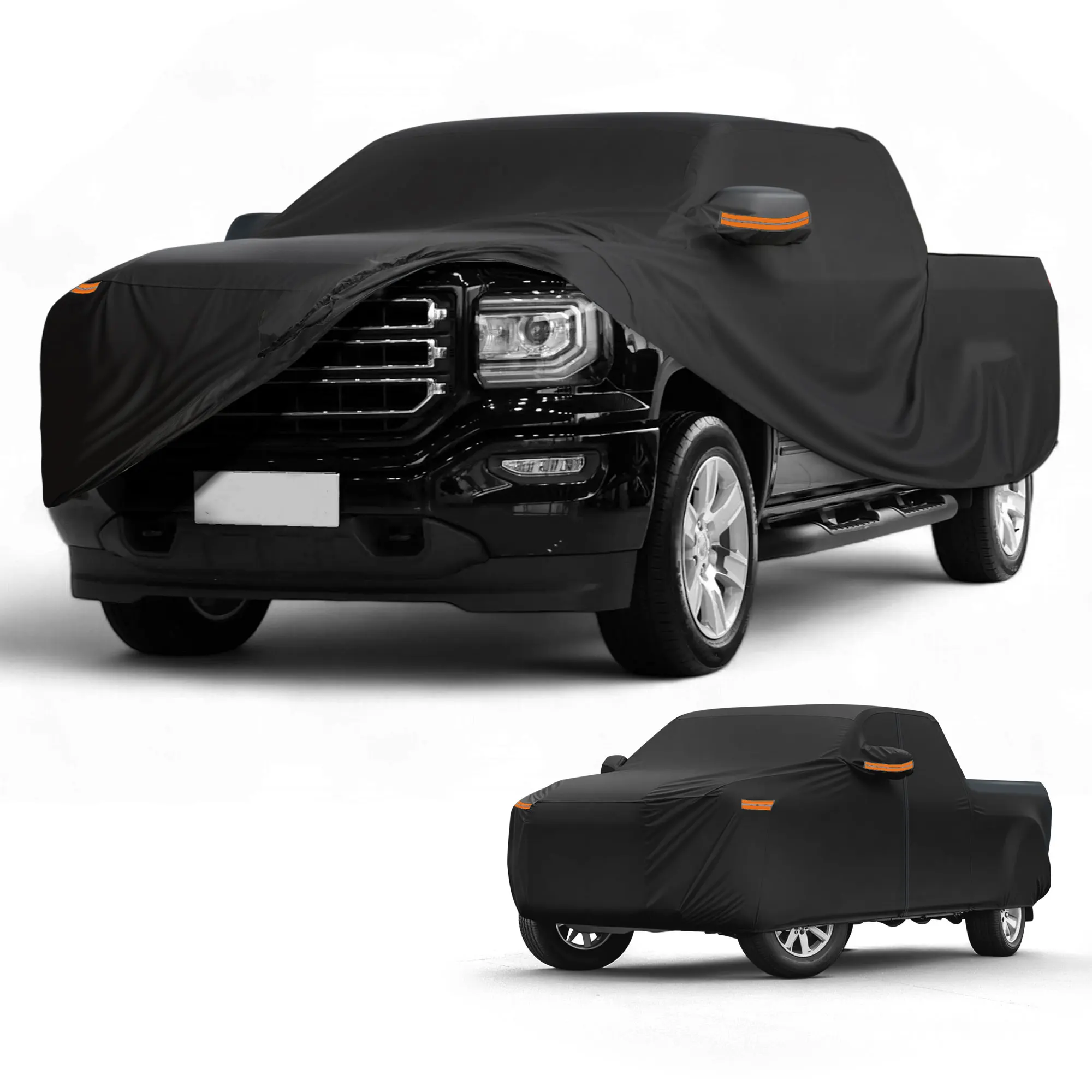 

UXCELL Car Cover Waterproof All Weather Sun Rain Protection Full Exterior Cover for GMC Sierra 190T-PU with Reflective Strips