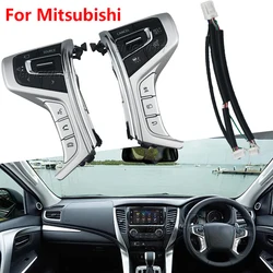 Left+Right+Wire For Mitsubishi PAJERO SPORT 15-22 Outlander Delica L200 Steering Wheel Audio Cruise Control Button Wth Backlight