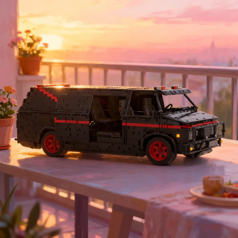 

5168pcs MOC GMC Vandura A Team Van Technical Model Building Blocks Creative DIY Gift Display Decor Assemble Premium Adult Kids