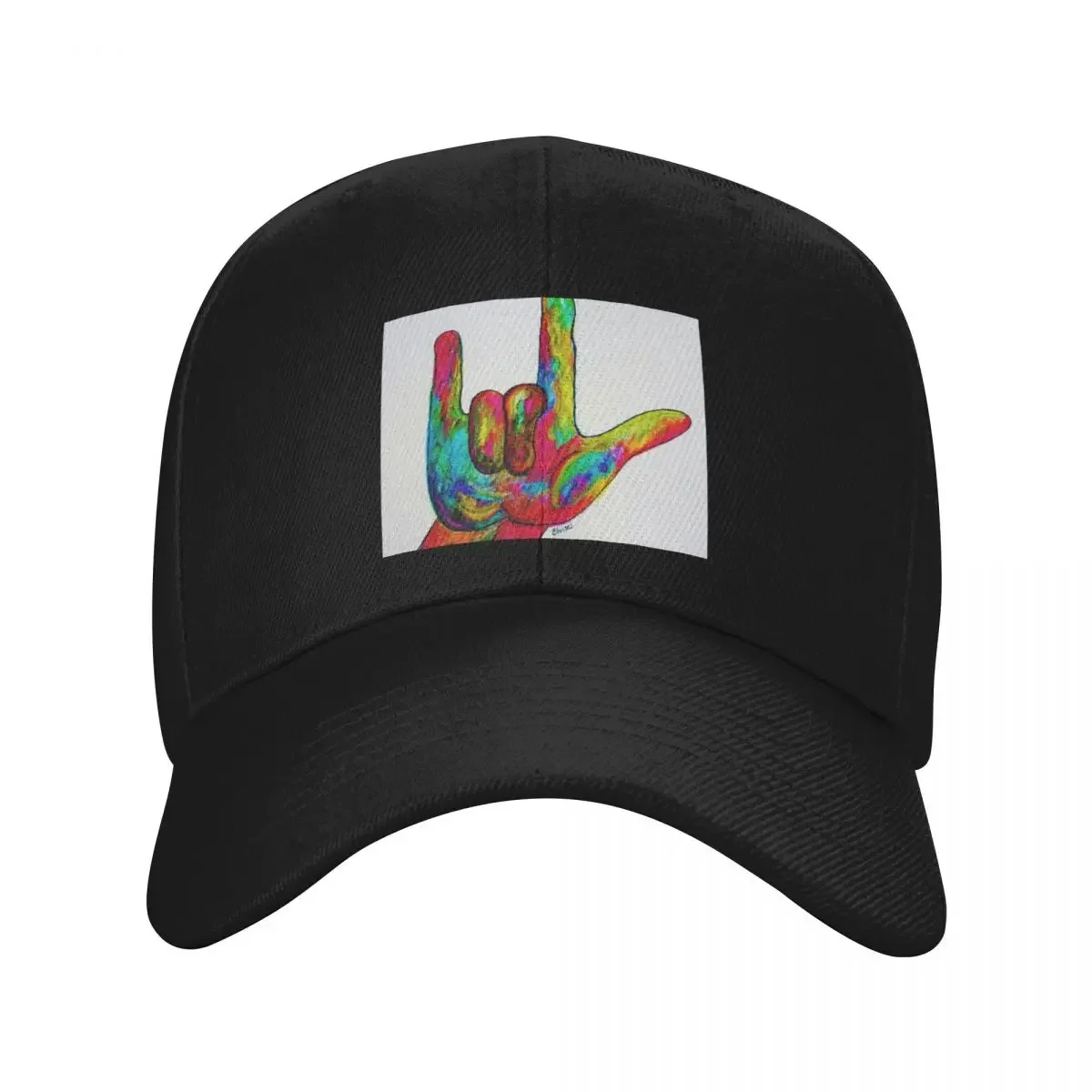 

I LOVE YOU - American Sign Language Baseball Cap western Hat Rave Unique hats Baseball For Men Women's