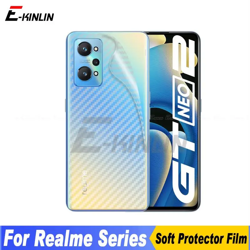 5pcs Carbon Fiber Back Cover Screen Protector For Realme GT3 GT GT2 Neo Pro Master 2T 3 2 3T 5 SE 5G Sticker Film Not Glass