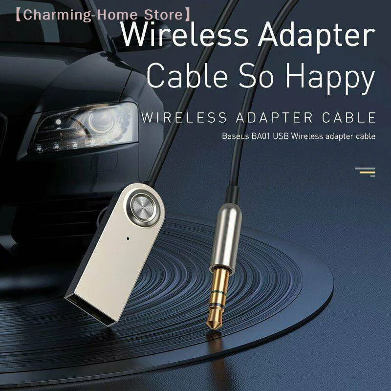 【M】Aux Bluetooth Adapter Dongle Cable For Car 3.5mm Jack Aux Bluetooth 5.0 4.2 4.0 Receiver Speaker Audio Music Receiver